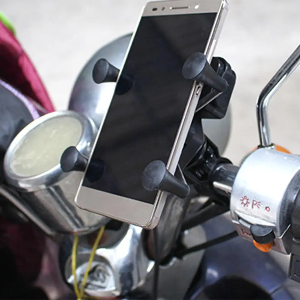Универсальный держатель для мобильного телефона мотоцикла водонепроницаемый с USB зарядным устройством вращение на 360 градусов для gps ATV Скутер мопед Крузер