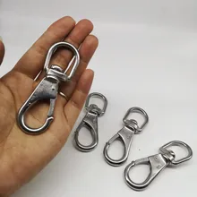4 шт. 1#85 мм крюк 304 нержавеющая сталь Поворотная защелка с кольцом крюк, антикоррозийный крюк Скуба, поворотная защелка с кольцом крюк