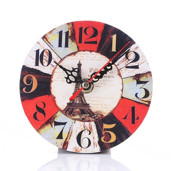 

12cm European Creative Retro Digital Clock Modern Design Vintage Rustic Shabby Chic Office Cafe Decoration
