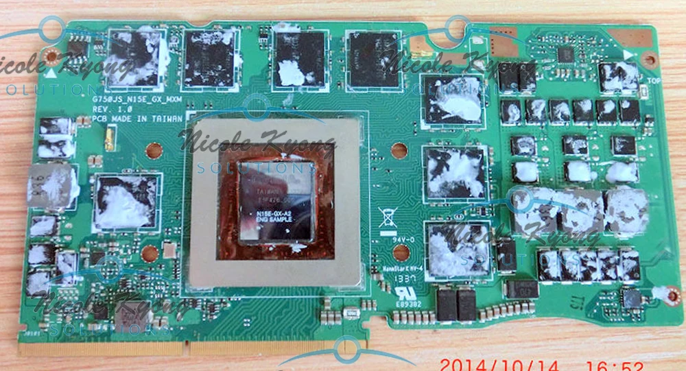 Рабочая G750JS Ver 60NB04M0-VG1020 69N0QWV10C02-01 GTX 870M GTX870M DDR5 3 ГБ VGA Видеокарта для ноутбука Asus G750JS