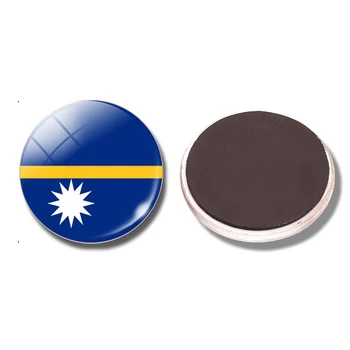 

Nauru Flag 30 MM Fridge Magnet Yaren Anabar Aiwo Anetan Anibare Glass Dome Magnetic Refrigerator Stickers Note Holder Home Decor