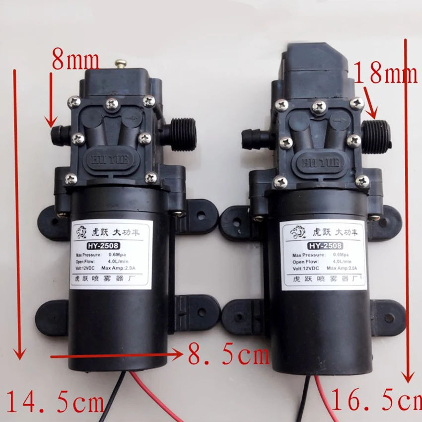1 шт Высокое качество DC12V 2A 130PSI мембранный Водяной насос небольшой Сейф высокое
