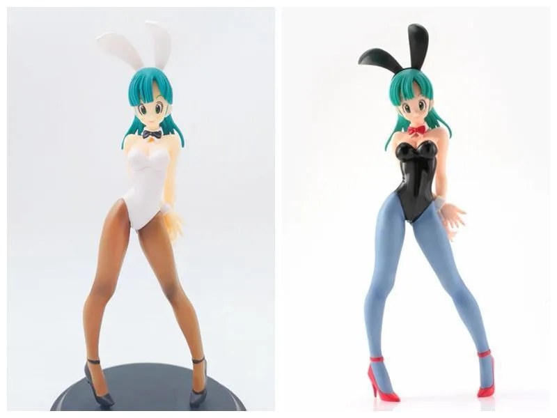 Anime Dragon Ball Z Bulma Action Figure Toys Bunny Girl Bulma Black White Rabbit Girl Figuras Doll Brinquedos Gift 18cm (2)