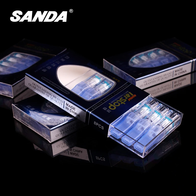 8 шт./лот SANDA одноразовый держатель для сигарет четыре тяжелых фильтра держатели
