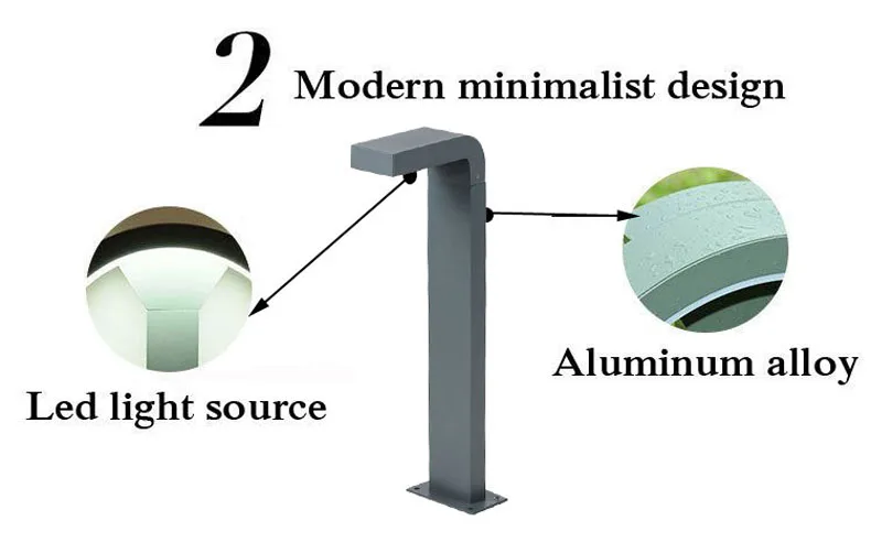 Светодиодный уличное ландшафтное освещение литой алюминиевой Европейский сад уличная газонная лампа патио вилла освещение Современная община фонарь на столб
