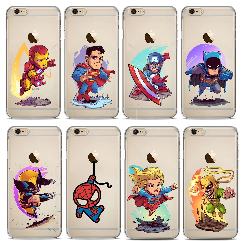 Phone Case Marvel The Avengers Batman DC Comics Superhero Soft Case For