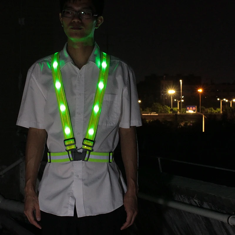 Outdoor Sport Running LED Lights Camping Cycling Flashlight Warning USB