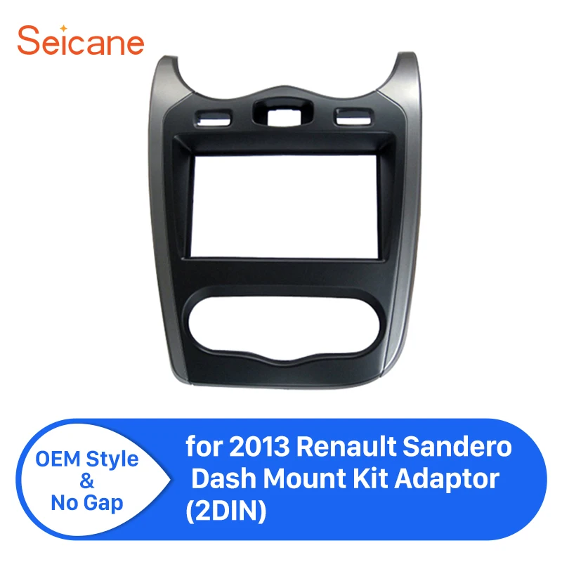 

Seicane Black 2 Din in dash refitting car Stereo Fascia DVD player Panel Frame for Renault Sandero 173*98/178*100/178*102mm