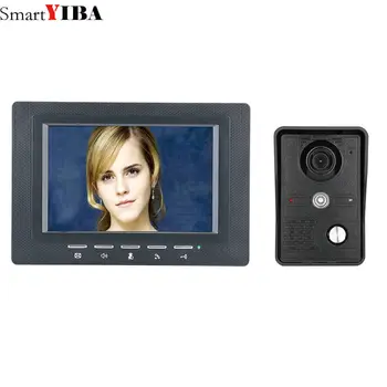 

SmartYIBA 7" Video Door Phone Hands Free Monitor Camera Intercom Doorbell Call System For House Families Villa Security