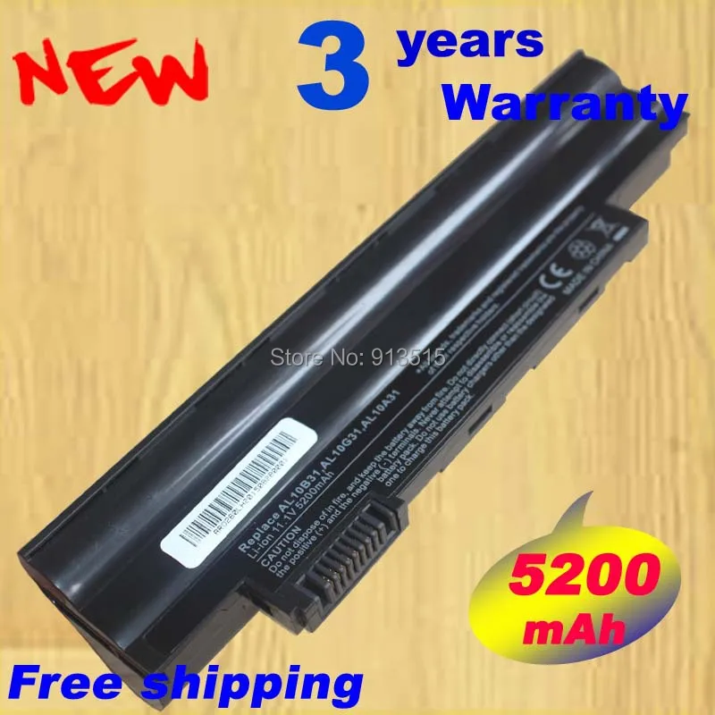 Новинка 5200 мАч аккумулятор для ноутбука Acer Aspire One D255 D260 Аккумулятор AL10A31 AL10B31 AL10BW