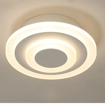 

Acrylic Modern Contempora LED Ceiling Lamp Round Square Brown White Surface Mount for Bathroom Kitchen Lamparas De Techo Moderna