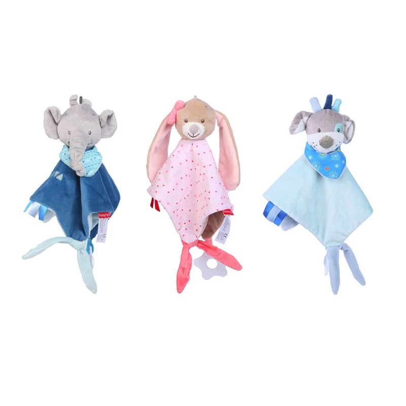 

Baby Soft Plush Animal Doll Toy Infant Appease Towel Grasping Rattles Playmate Calm Toys for kid 11