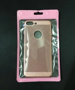 

12*20cm Fashion Baby Pink Clear Zipper Plastic Retail Package Bag Poly Pp Bag For For Iphone X Xs 11 Pro Max XR Case Cover Coque