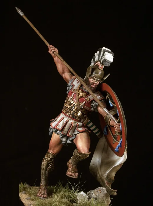 [Loong Way Miniatures] Alexandros модели афинские Hoplite, персидские войны(490-479BC) 75 мм белые металлические миниатюрные