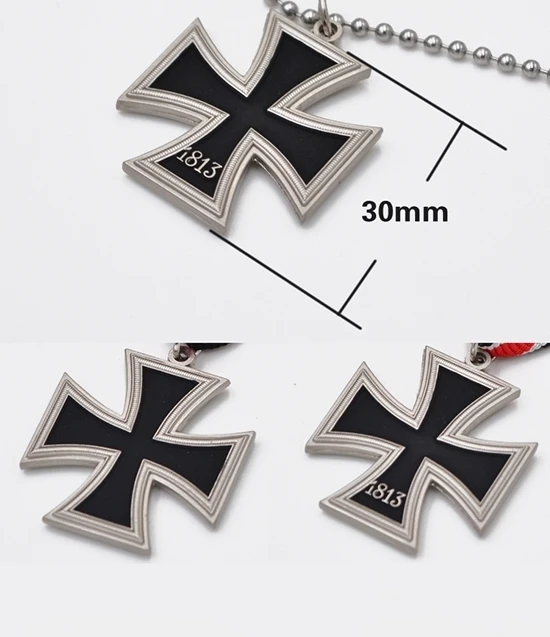 WWII mini iron cross badges German medal key chain ring with box Drop shipping