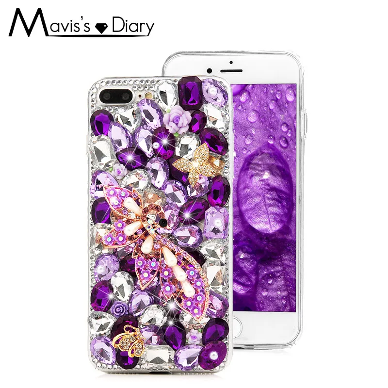 3D блестящие стразы чехол для iphone X 5 5S SE 6 S 7 8 Plus с кристаллами samsung Galaxy S8 + Note 5|case for