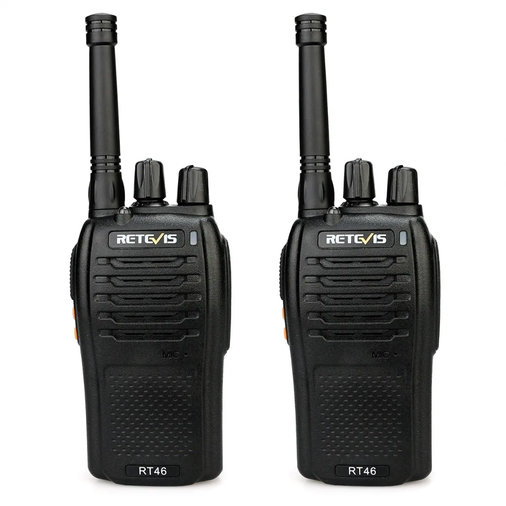 

2 pcs RETEVIS RT46 Walkie Talkie 2W UHF Two-Way Radio Station Transceiver Two Way Radio Communicator USB Charging Walkie-Talkies