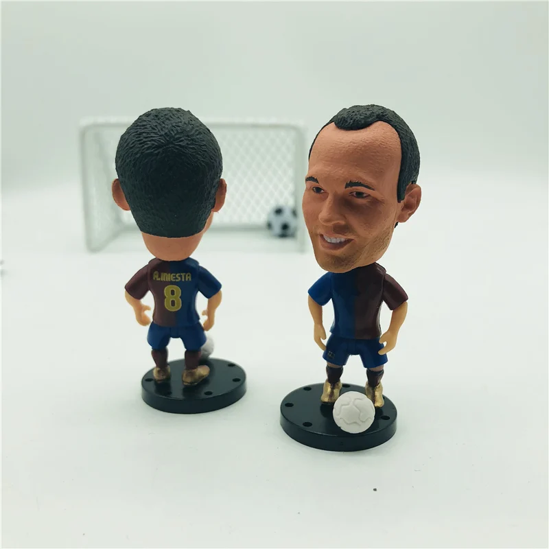 

Soccerwe Cartoon Soccer Figurines BC 8# A. Iniesta Doll 2009 Christmas Gift Toy