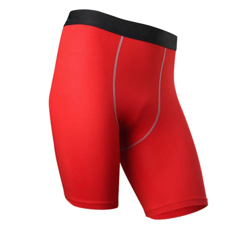 Новые функциональное компрессионное шорты мужские футбольные баскетбольные шорты внутренняя одежда лето Спортивные, для тренажерного зала фитнес Спорт Красный Бег Короткие - Цвет: Красный