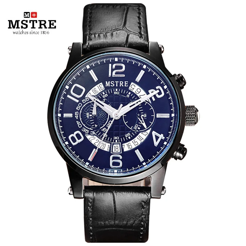 Brand Speed Race Fashion Business Sport Watch Men s Casual Multi function Quartz Wrist Watches Leather