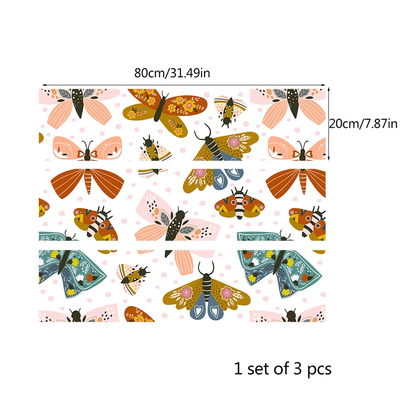 Tofok 3 шт./компл. бабочка шкаф с выдвижными ящиками DIY Стикеры Nordic Стиль ПВХ мебель украшенный само-клейкая доска Стикеры Декор