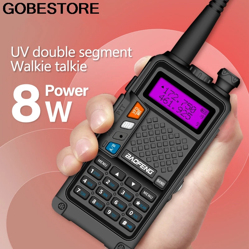 2019 Оригинал BAOFENG BF R9 8 Вт высокой мощности UHF/VHF Двухдиапазонная 10 км дальняя рация