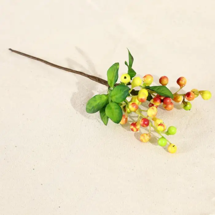 Искусственное Моделирование ягодный цветок растение букет ДОМА Свадебная вечеринка украшения HG99