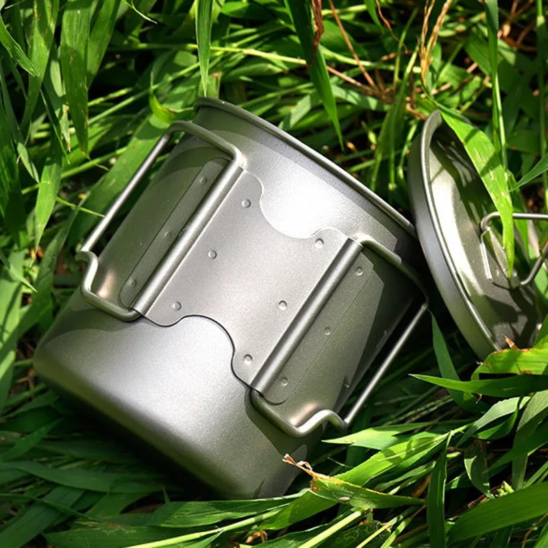 Ultra light titanium cup mug flower pot outdoor tableware camping cup picnic cup mug coffee tea with lid folding handle,350ml Ultra light titanium cup mug flower pot outdoor tableware camping cup picnic cup mug coffee tea with lid folding handle,350ml