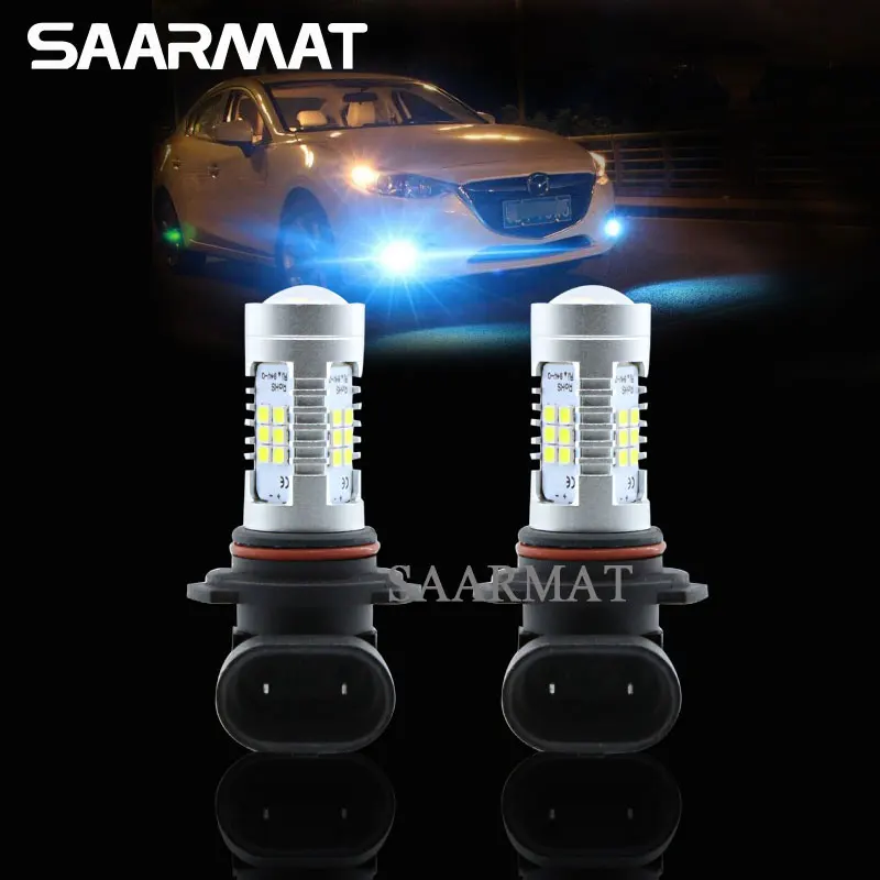 Pair 21 SMD 9006 HB4 LED Fog Light Daytime Running DRL Bulbs White