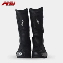 AMU новые мотоциклетные спортивные защитные ботинки для мотокросса, грязи, байкера, беговые Водонепроницаемые кожаные ботинки, обувь XBT06& XBT12