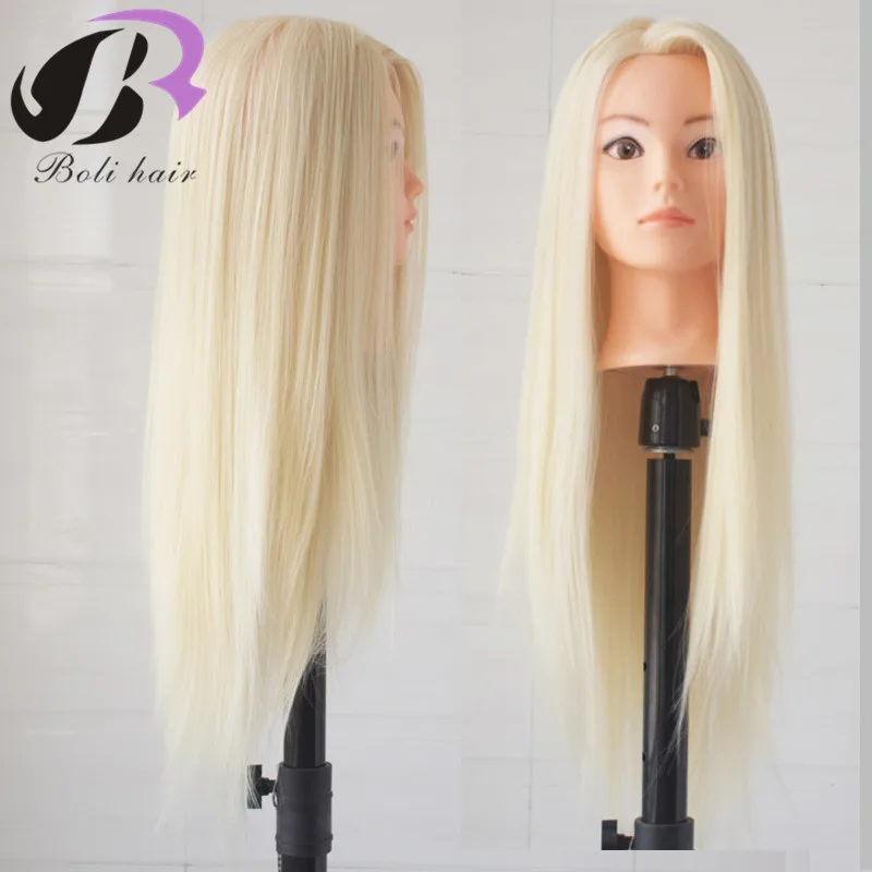 30 Training Head Mannequin Head With Hair Braid Salon Professional  Hairdressing Doll Heads Styling Curling Synthetic Hair Blond