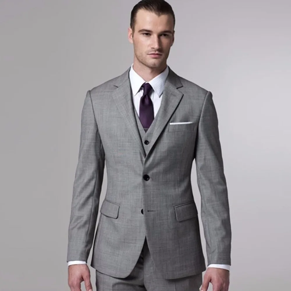 

Gray Sharkskin Groom Suit Custom Made Grey Two-Toned Woven Wedding Suits For Men,Bespoke Vintage Gray Tuxedo Gray Wedding Tuxedo