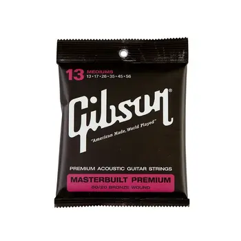 

GibsonGuitars SAG-BRS13 Masterbuilt Premium 80/20 Bronze Medium Acoustic Guitar Strings 13-56