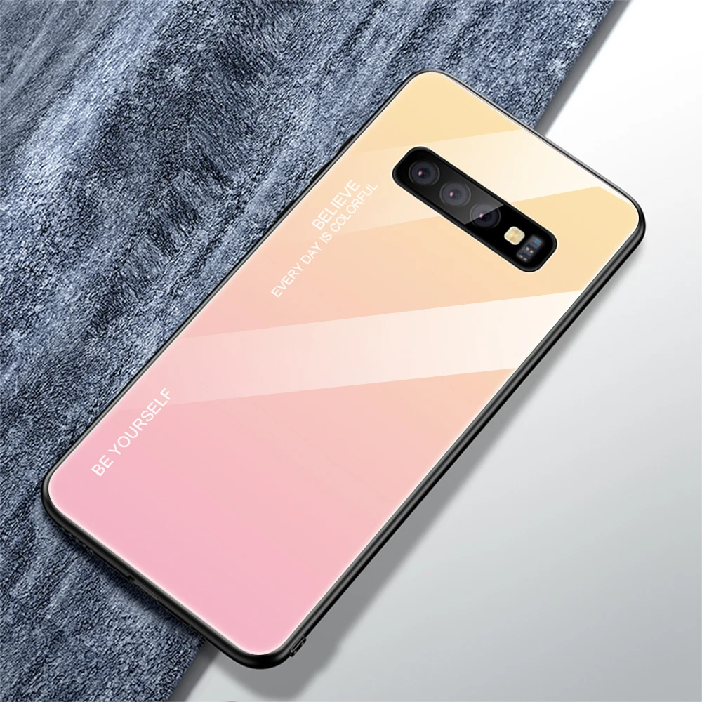 For Samsung Galaxy S10 Plus S10 Lite Case Gradient Tempered Glass Phone Cases For Samsung S10 S9 S8 Plus Note 9 Note 8 Cover (16)