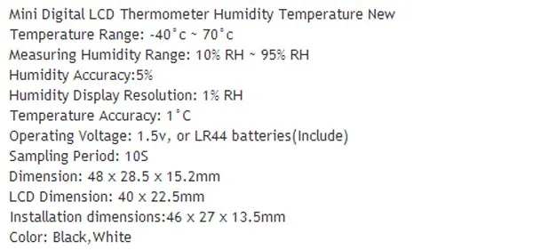 Крытый мини цифровой ЖК-дисплей Температура измеритель влажности высокая точность термометр-гигрометр тестер