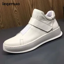 Г. Зимняя модная крутая Мужская теплая обувь на меху высококачественные мужские кроссовки, белые Брендовые ботильоны из натуральной кожи на плоской подошве размер 38-44