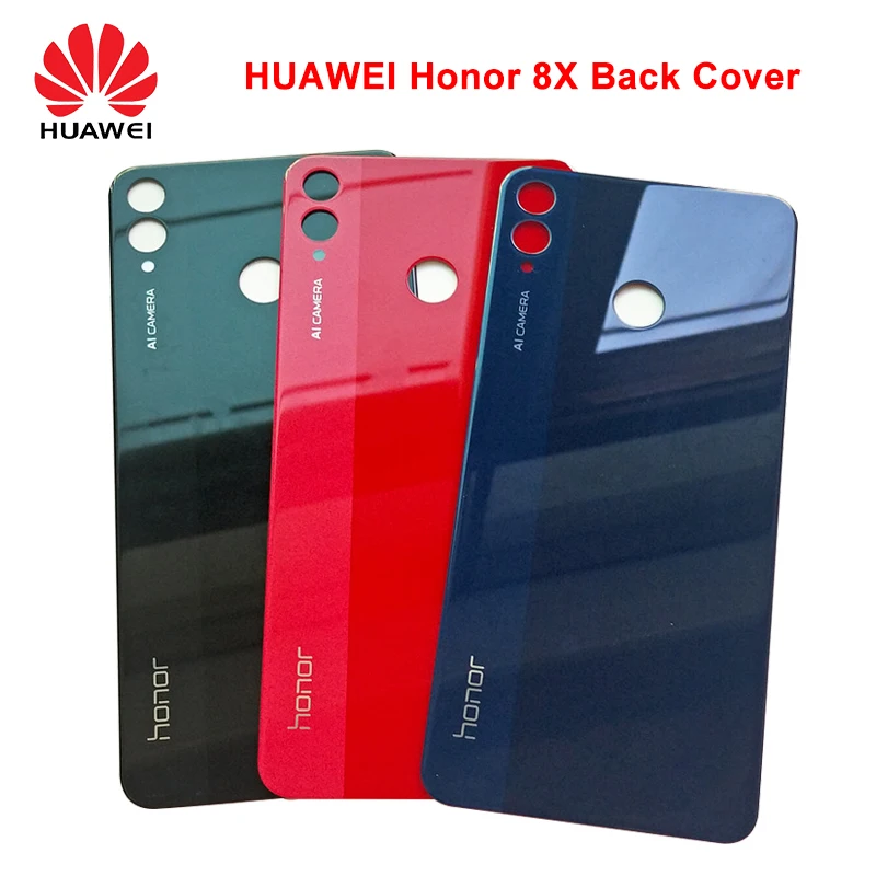 

Original HUAWEI Honor 8X Back Battery Cover 3D Glass Rear Door Housing Cover Case Replacement For Honor 8X 8 X, Adhesive Sticker