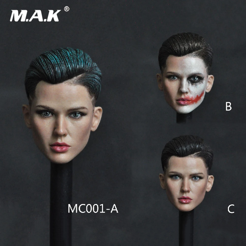 

MC001 1/6 Female Head Sculpt Ruby Rose Neutral Handsome Extreme Agent Head Carved Model for 12'' Action Figure Body Accessory
