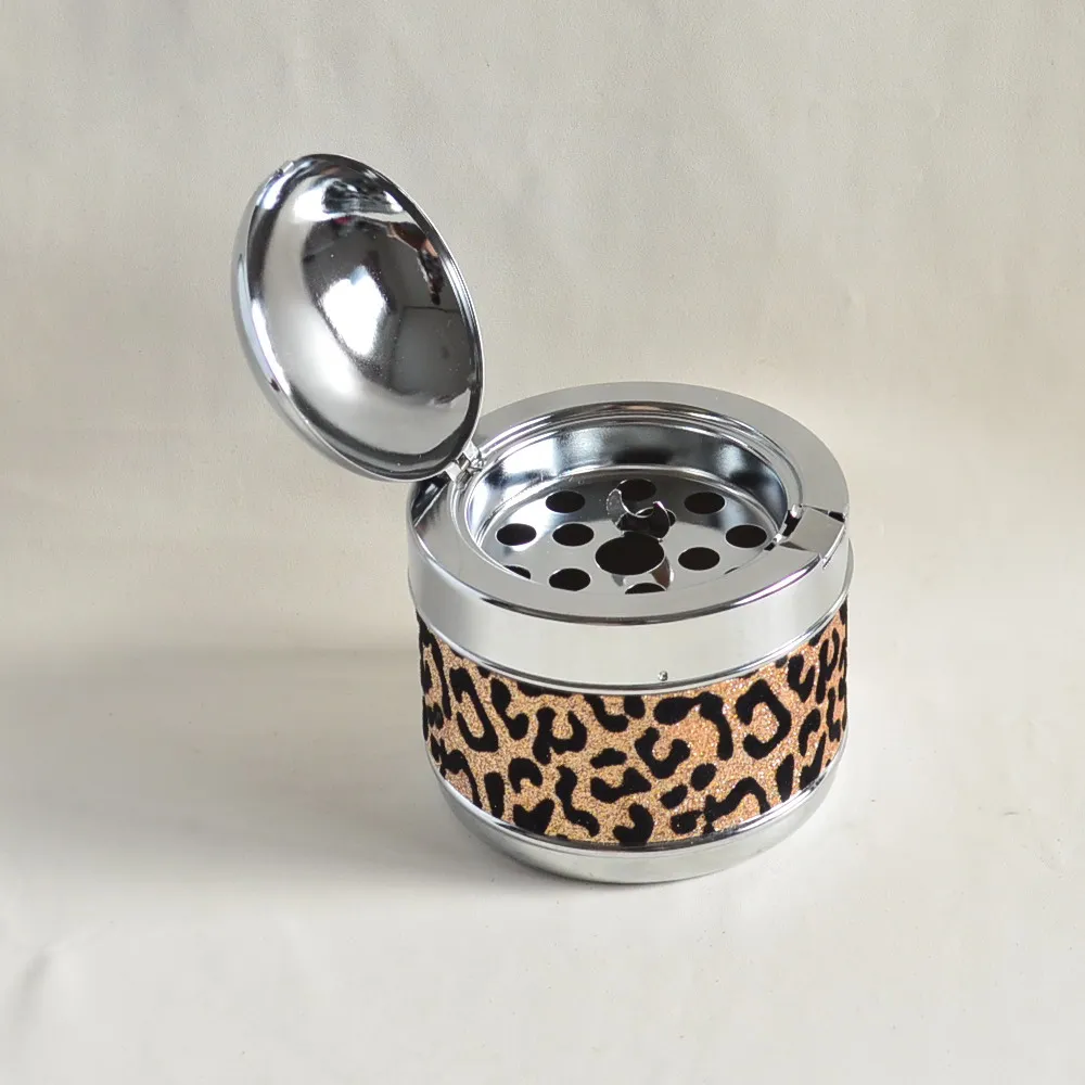 Deluxe Metal ashtray outdoor ashtray,Automatic bounce home smokeless