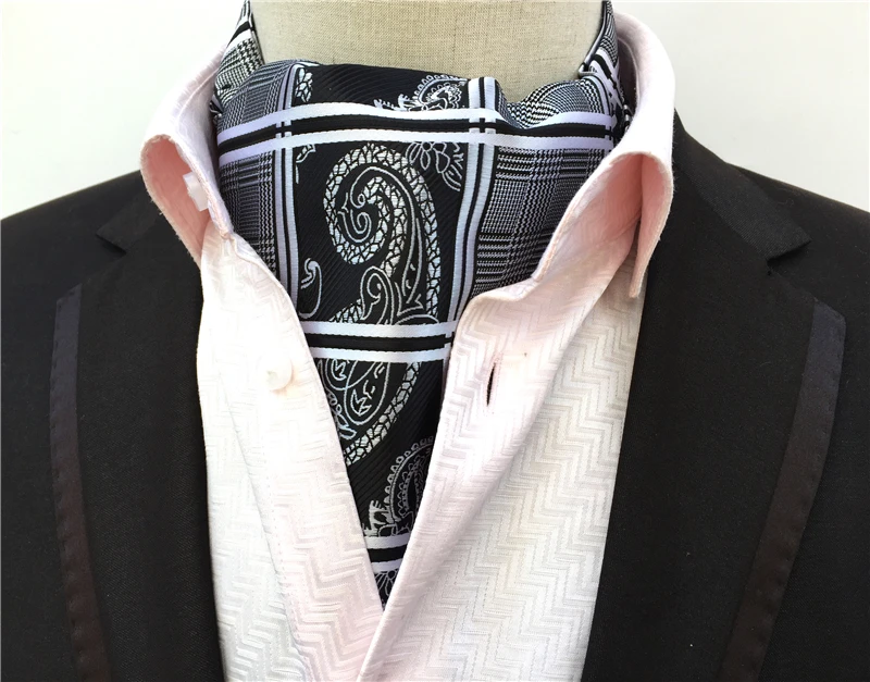 mens infinity scarf 2 Pcs/Set Stylish Men Formal Scarf Set Fashion Plaids Paisley Pattern Scarves with Handkerchief head wraps for men