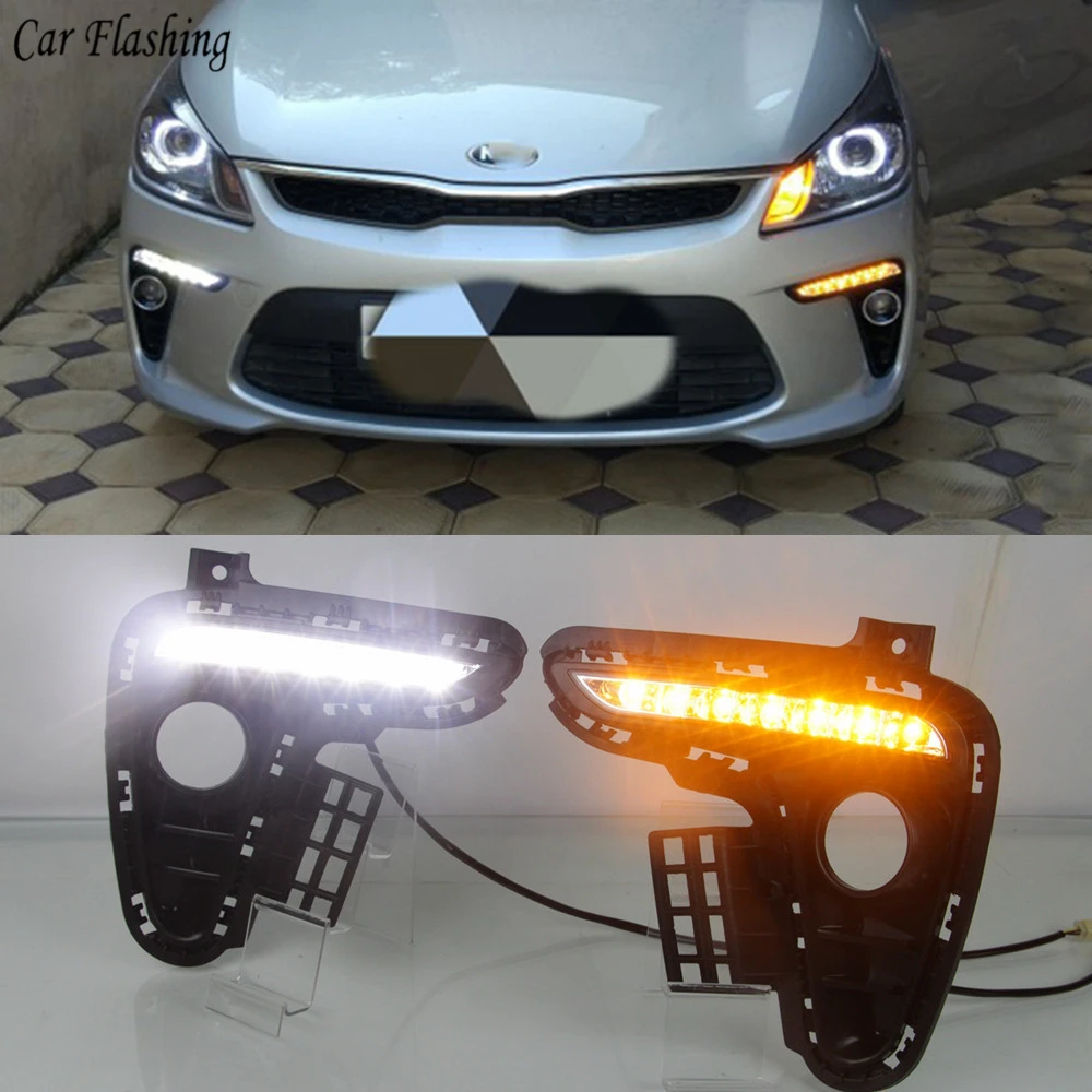 Светодиодные лампы киа рио 4. Kia Rio 2018 ходовые огни. Кия Рио 2018 ходовые ДХО led. Киа Рио диодные ПТФ 2020. Kia Rio 2019 ДХО.