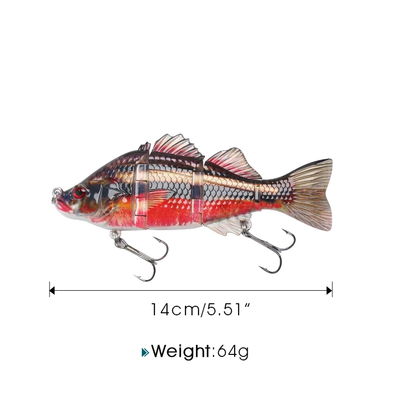 DONQL, 1 шт., приманка для рыбалки, искусственная приманка, 4 секции, 84 г, 21 г, 18 см, 14 см, плавающая приманка, рыболовные воблеры, кренкбейт, 3D глаза, тройные Крючки