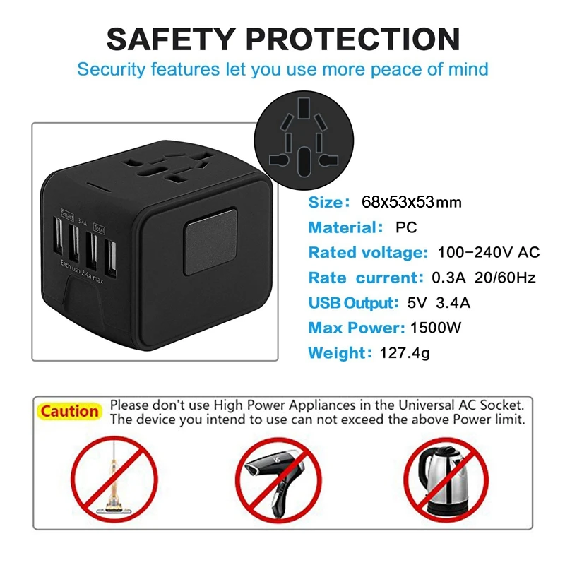 Skup Adapter podróżny uniwersalny zasilacz ładowarka na całym świecie adapter ścienny konwerter gniazd elektrycznych do telefonów komórkowych