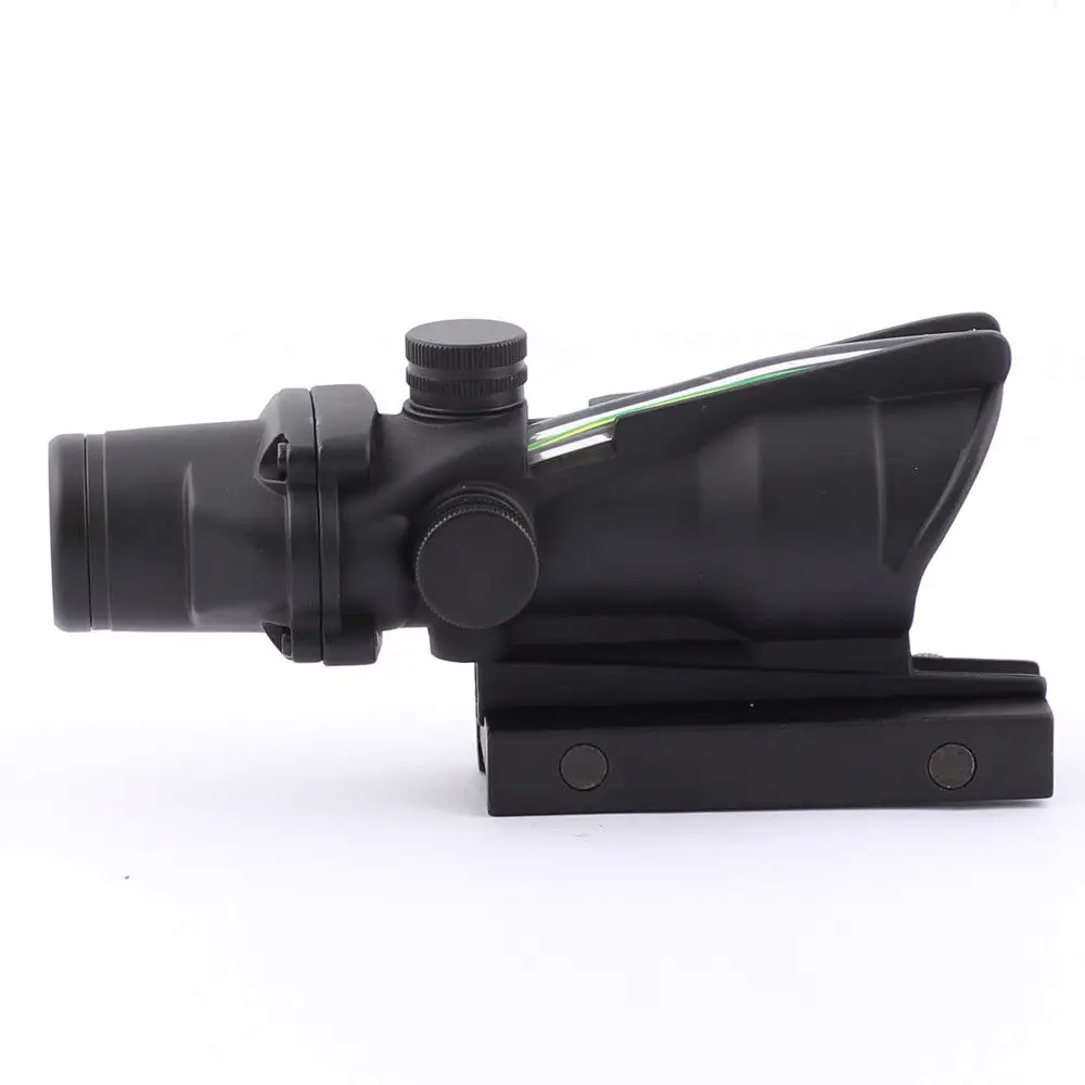 SEIGNEER ACOG Тип 1X32 тактический зеленый/Красный точка зрения настоящий волоконный оптический прицел с Пикатинни