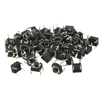 

48 x PCB Momentary Tactile Tact Push Button Switch 4 Pin DIP 6 x 6 x 4mm