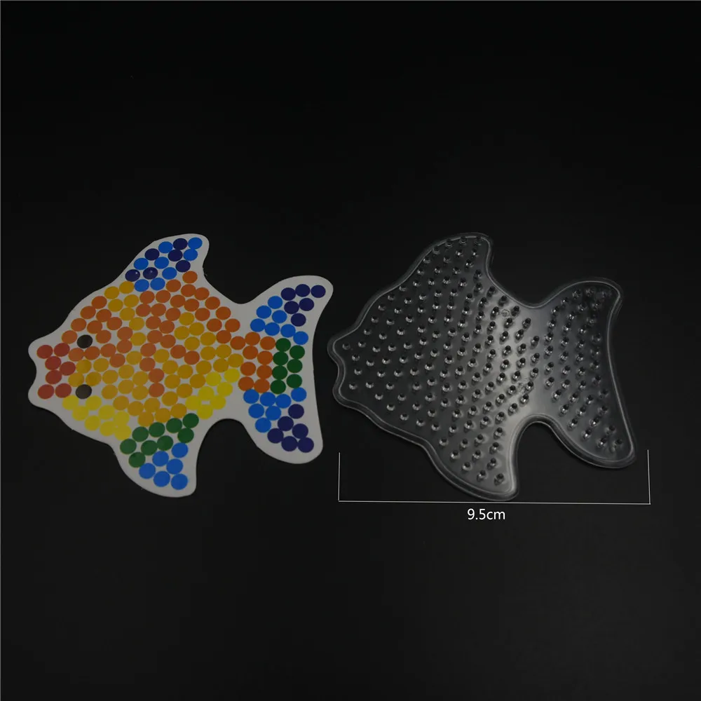 Hama Beads Template With Color Paper 5mm Plastic Stencil Jigsaw Perler  Diy Transparent Shape Puzzle Pegboard patterns 19
