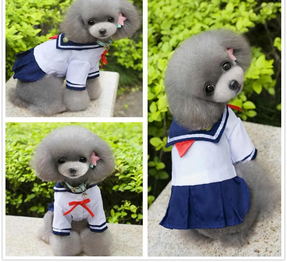 Dog Dress 2018 New Cotton Summer Uniforms Dresses for Dog for Small