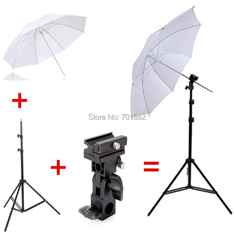 B mount flash bracket Studio Telescopic Light Stand kit (1)