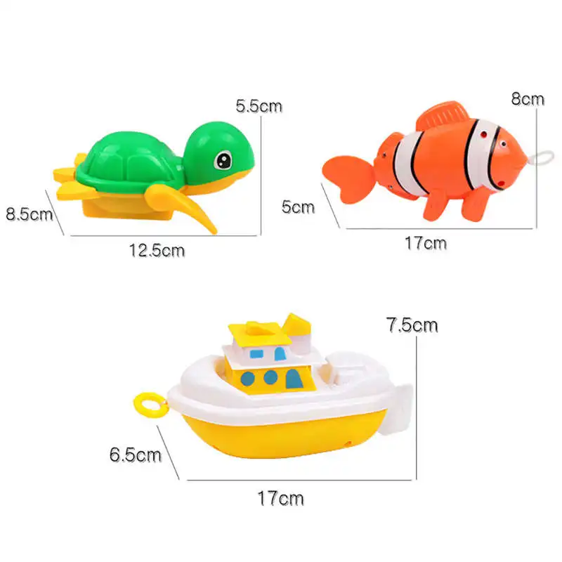 Мультяшные животные, рыба, черепаха, лодка, детские купальные игрушки, игрушки для мытья, игрушки для купания, развивающие игрушки для детей