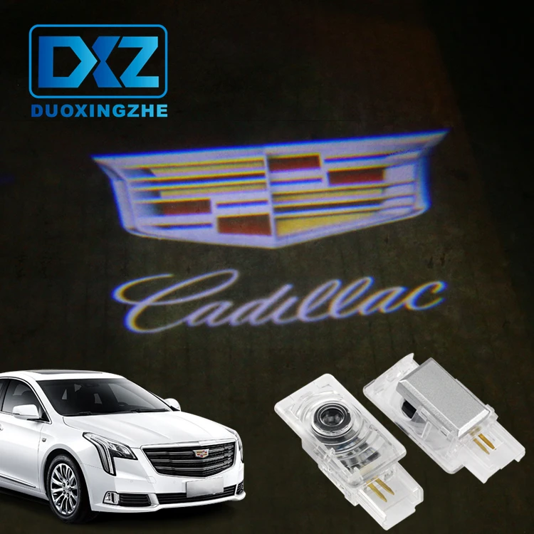

DXZ 2Pcs Car LED Door Logo Projector Ghost Shadow Light for For Cadillac SRX ATS XTS CTS